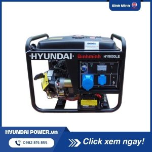 Máy phát điện 6kw chạy xăng đề nổ hyundai HY9000LE, HY9000LE-3