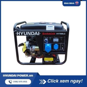 Máy phát điện 5kw chạy xăng đề nổ hyundai HY7000LE