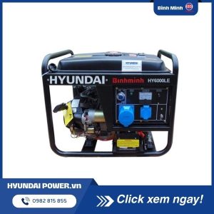 Máy phát điện 4kw chạy xăng Hyundai HY6000LE