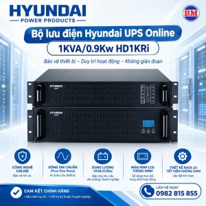 Bộ lưu điện Hyundai UPS Online 1KVA/0.9Kw HD1KRi