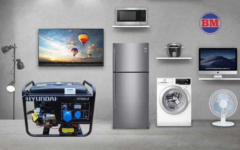 Các thiết bị điển hình mà máy phát điện 4kw có thể chạy