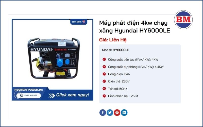 Khái Quát Về Máy Phát điện 4kw