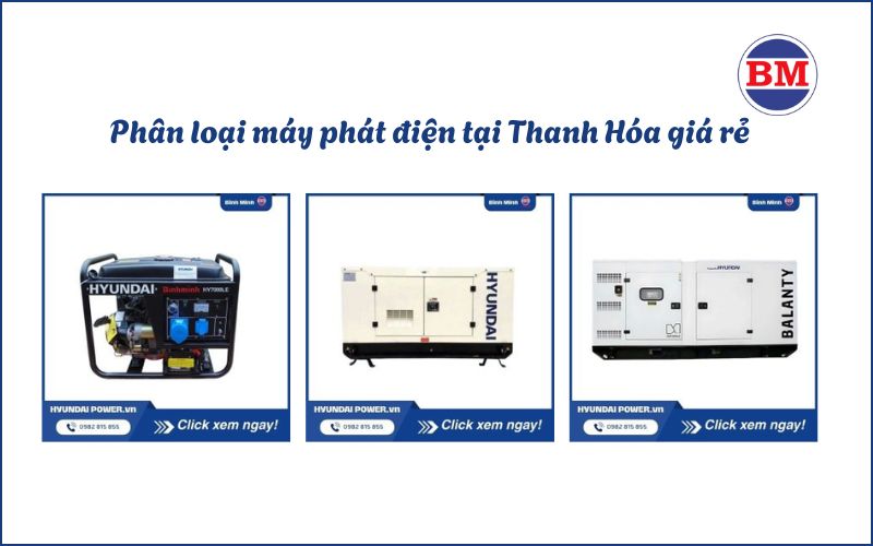 Phân Loại Máy Phát điện Tại Thanh Hóa Giá Rẻ