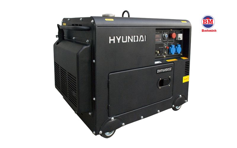 Máy Phát Điện Dầu Diesel 5kw 1 Pha Hyundai Dhy6000se