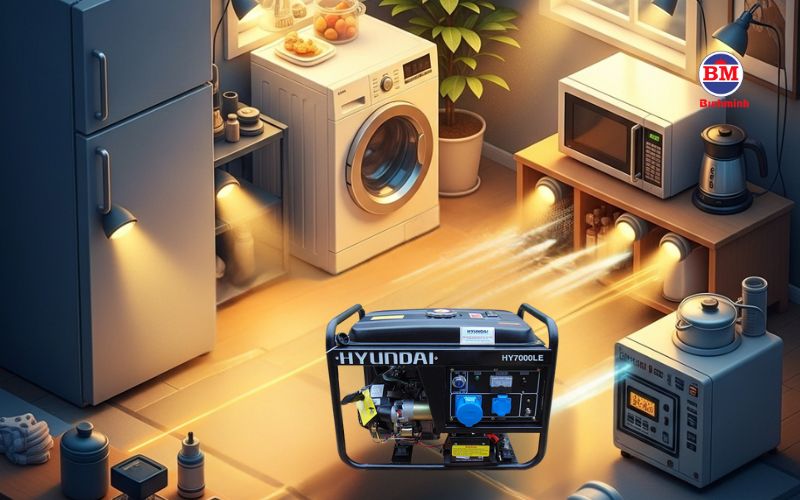 Các Thiết Bị Gia đình Có Thể Chạy đồng Thời Với Máy Phát điện 5kw