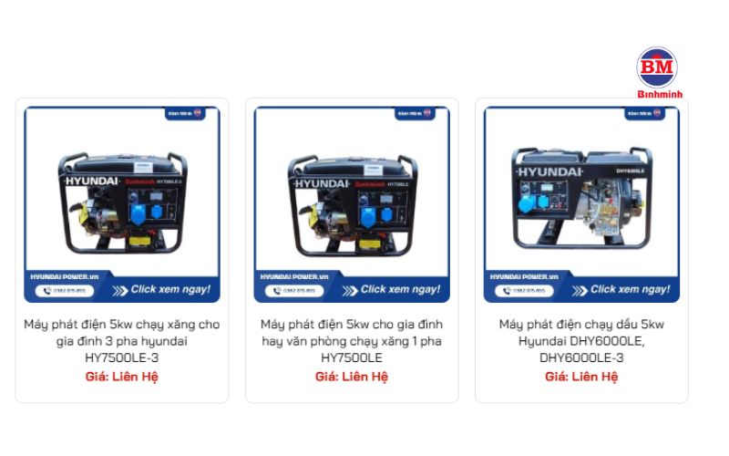 Máy Phát điện 5kw Có Thể Chạy được Các Thiết Bị Nào