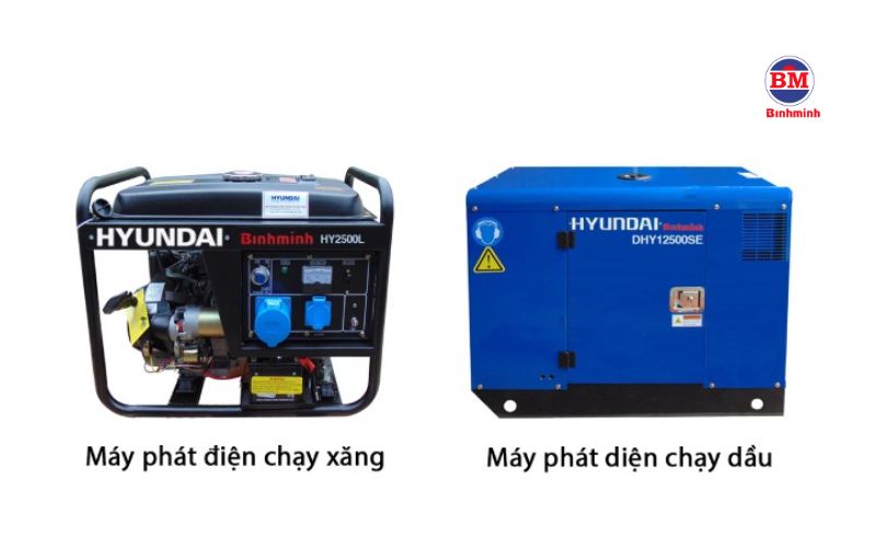 So Sánh Máy Phát điện Chạy Dầu Và Máy Phát điện Chạy Xăng