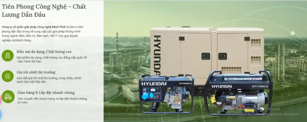 Top 10 đơn Vị Bán Máy Phát điện Gia đình Minhphattech