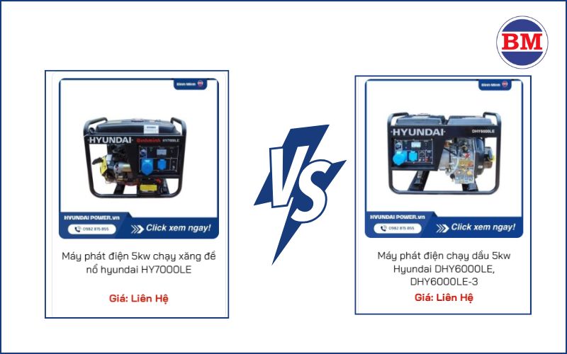 Tong Quan Ve May Phat Dien 5kw Chay Xang Va Chay Dau